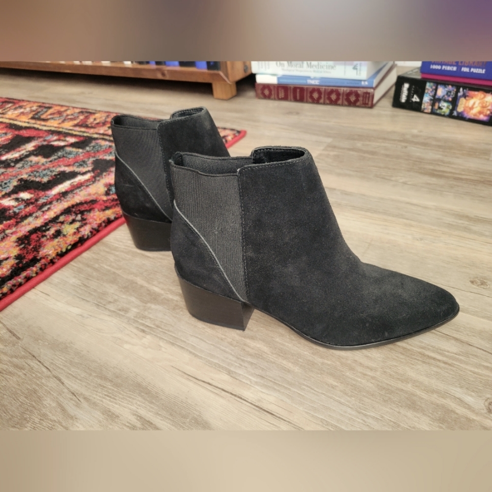 Suede Black Ankle Boots